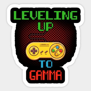 Promoted To GAMMA T-Shirt Unlocked Gamer Leveling Up Sticker